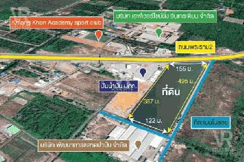 Listing ID 189 ขายที่ดินติดถนนพระราม 2 ราคา 6 ล้านบาท/ไร่ (ติดถนน 3 ด้าน) อำเภอเมืองสมุทรสงคราม